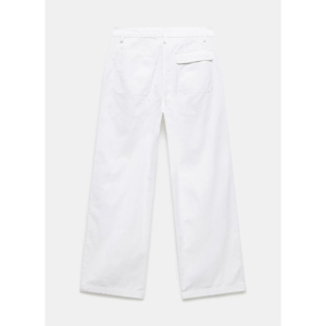 Mint Velvet White Cotton Cargo Trousers